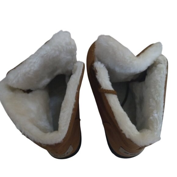 SQL Faux Suede Faux Fur Lined Women's EU 40/US 9 Tan Brown Lace-Up Winter Boots - Picture 5 of 6